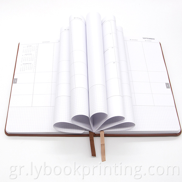 Προσαρμοσμένο δερμάτινο Planner Notebook Διαφημιστικό δερμάτινο ημερολόγιο 2021 2022